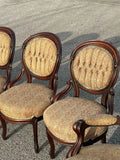 Antique Chairs, Parlor, American Victorian Walnut, Set of Six, 4 Side, 1800s!! - Old Europe Antique Home Furnishings
