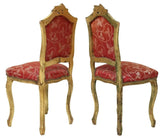 Antique Chairs, Side, French, Louis XV Style, Giltwood, Carved Crest, E. 1900s!! - Old Europe Antique Home Furnishings
