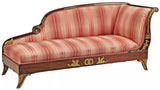 Antique Chaise Lounge, Empire Style, Ormolu-Mounted, Mahogany, Ormolu, 1800s!