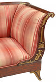 Antique Chaise Lounge, Empire Style, Ormolu-Mounted, Mahogany, Ormolu, 1800s!