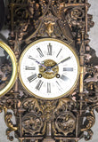 Antique Clock, Bronze, Renaissance Style, Gothic, Ornate, 33 Ins, Circa 1900s!