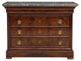 Antique Commode, French Louis Philppe Period, Marble-Top, Mahogany, 19th, 1800s!