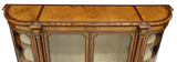 Antique Credenza, Fine Victorian, Inlaid Burl, Walnut & Marquetry, Display, 1800 - Old Europe Antique Home Furnishings