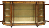 Antique Credenza, Fine Victorian, Inlaid Burl, Walnut & Marquetry, Display, 1800 - Old Europe Antique Home Furnishings