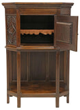 Antique Cupboard, Cabinet, Credence, French Gothic, Revival, Carved Oak, 1800s! - Old Europe Antique Home Furnishings