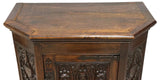 Antique Cupboard, Cabinet, Credence, French Gothic, Revival, Carved Oak, 1800s! - Old Europe Antique Home Furnishings