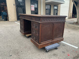 Antique Desk, Breton, Highly Carved, Rare, 6 Drawers, French, 19th C, 1800s!! - Old Europe Antique Home Furnishings