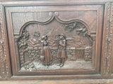 Antique Desk, Breton, Highly Carved, Rare, 6 Drawers, French, 19th C, 1800s!! - Old Europe Antique Home Furnishings