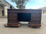 Antique Desk, Breton, Highly Carved, Rare, 6 Drawers, French, 19th C, 1800s!! - Old Europe Antique Home Furnishings