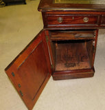 Antique Desk, Partners, Mahogany, Green Tooler Leather Top, Office, 1800s!! - Old Europe Antique Home Furnishings