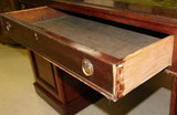 Antique Desk, Partners, Mahogany, Green Tooler Leather Top, Office, 1800s!! - Old Europe Antique Home Furnishings