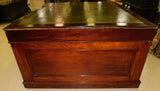 Antique Desk, Partners, Mahogany, Green Tooler Leather Top, Office, 1800s!! - Old Europe Antique Home Furnishings
