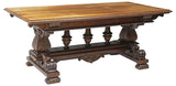 Antique Dining Table, Italian Renaissance Revival, Walnut, U. Brichetto Genoa!! - Old Europe Antique Home Furnishings