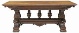 Antique Dining Table, Italian Renaissance Revival, Walnut, U. Brichetto Genoa!! - Old Europe Antique Home Furnishings