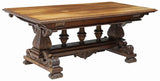 Antique Dining Table, Italian Renaissance Revival, Walnut, U. Brichetto Genoa!! - Old Europe Antique Home Furnishings