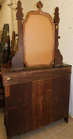 Antique Dresser, Empire Mahogany, with Mirror, Dark Wood Tones, 1800's Old Europe Antique Home Furnishings Antique Dresser, Empire Mahogany, with Mirror, Dark Wood Tones, 1800's Old Europe Antique Home Furnishings