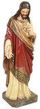 Antique Sculpture Figure, Near Life-Size, Sacred Heart of Christ, 61", E. 1900's - Old Europe Antique Home Furnishings