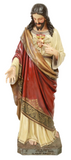 Antique Sculpture Figure, Near Life-Size, Sacred Heart of Christ, 61", E. 1900's - Old Europe Antique Home Furnishings
