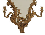 Antique Girandoles, Louis XV Style, Gilt, Mirrored, Rococo, Pair, 18/19th C!