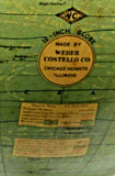 Antique Globe, Library, Weber Costello 12 inch with Patinated Metal, Handsome!! - Old Europe Antique Home Furnishings