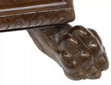 Antique Hall Bench, Large Italian Renaissance Revival, Carved Walnut, E. 1900s!