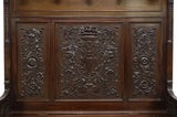Antique Hall Bench, Large Italian Renaissance Revival, Carved Walnut, E. 1900s! - Old Europe Antique Home Furnishings