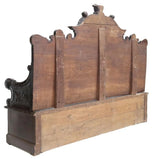 Antique Hall Bench, Renaissance Revival, Carved, Oak, Coffer-Base, 19th, 1800s - Old Europe Antique Home Furnishings