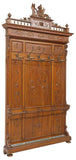 Antique Hall Tree, Italian Ren Revival, Carved Walnut , 116.5 H, 19th C, 1800s!!
