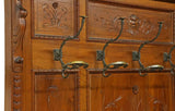 Antique Hall Tree, Italian Ren Revival, Carved Walnut , 116.5 H, 19th C, 1800s!!
