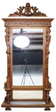 Antique Jardinere, Italian, Renaissance Revival Mirrored, Crest, Cornice, 1800s! - Old Europe Antique Home Furnishings