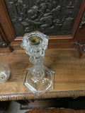 Antique Lamp, Glass / Candle Holder, Small Home Decor, Gorgeous! - Old Europe Antique Home Furnishings