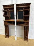 Antique Mantle, Victorian, Two Piece, Fireplace, w/ Mirror. 84 1/2"H, 19th C.! - Old Europe Antique Home Furnishings