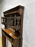 Antique Mantle, Victorian, Two Piece, Fireplace, w/ Mirror. 84 1/2"H, 19th C.! - Old Europe Antique Home Furnishings