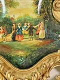 Antique Painted Mirror, Florentine / Venetian, Giltwood, Wall Mirror, 1920s Era! - Old Europe Antique Home Furnishings
