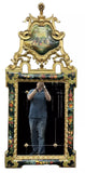 Antique Painted Mirror, Florentine / Venetian, Giltwood, Wall Mirror, 1920s Era! - Old Europe Antique Home Furnishings
