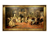 Antique Painting, European Oil on Canvas, Signed, Roma, Figures, 1891, 19th C.! - Old Europe Antique Home Furnishings