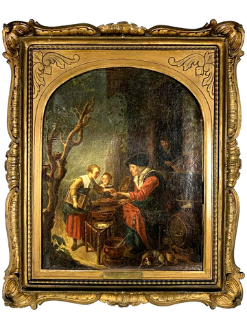 Antique Painting, Oil on Canvas, Gerrit DOW (1613-1675) (Attributed), 1800's!! - Old Europe Antique Home Furnishings
