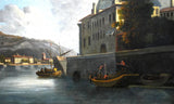 Antique Painting, Oil on Canvas, Italian School, Realsim, Canal, Village, 1800s