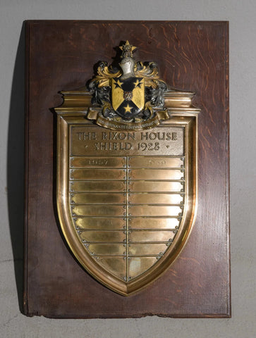 Antique Plaque "The Rixon House Shield", Authentic English Antique Pieces, 1928!!