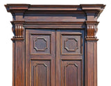 Antique Surround & Doors (3) Italian Renaiss. Style Walnut, Architectural 1800s!