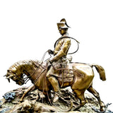 Antique Sculpture, Bronze, Large, Pierre Jules Mene, French, "Fox Hunt", Marble Base!