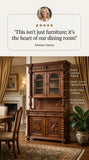 Antique Sideboard, Buffet, Rena Revival, Walnut, Barley Twist, Carved, Figural!