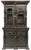 Antique Sideboard, English, Heavily Carved, Ebonized, Oak, Exceptional, 1800's!! - Old Europe Antique Home Furnishings
