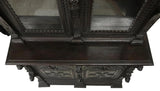 Antique Sideboard, English, Heavily Carved, Ebonized, Oak, Exceptional, 1800's!! - Old Europe Antique Home Furnishings