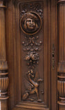 Antique Sideboard, Finely Carved, Fr. Henri II Style, Walnut , 121.5" H, 1800s! - Old Europe Antique Home Furnishings