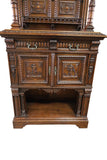 Antique Sideboard, French Renaiss. Revival, Large Carved Walnut 83” 19/20th C.! - Old Europe Antique Home Furnishings