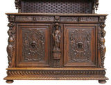 Antique Sideboard, French Renaissance Revival, Carved, 19th C., 1800s!! - Old Europe Antique Home Furnishings