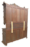 Antique Sideboard, Hunt, French Henri II Style, Carved, Oak, Beveled Gl, 20th C. - Old Europe Antique Home Furnishings