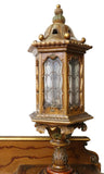 Antique Sideboard, Italian Paint Decorated, Carved Wood, with Lanterns, 1800s!! - Old Europe Antique Home Furnishings