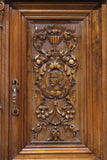 Antique Sideboard, Large Italian, Renaiss. Rev., Carved, Mirrored, 102.5" H. - Old Europe Antique Home Furnishings